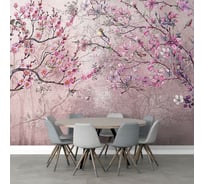 Фотообои ООО Первое ателье "Цветущие розовые деревья" 300x190 см ШхВ 98647-1-9-39493