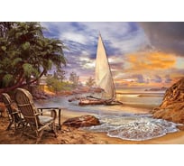 Фотообои ООО Первое ателье "Лодка на берегу на закате" 400x270 см ШхВ 28791-1-9-2813