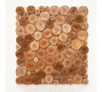 Стеновая панель из спилов Симфония березы 36x40 см ЭП-04