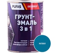 Грунт-эмаль Pufas 3 в 1 голубая мат. Decoself 0,9кг тов-212127