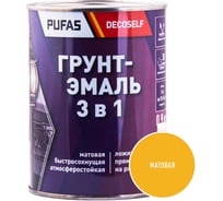 Грунт-эмаль Pufas 3 в 1 желтая мат. Decoself 0,9кг тов-212130