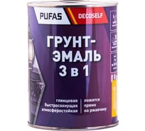 Грунт-эмаль Pufas 3 в 1 серая мат. Decoself 0,9кг тов-212142