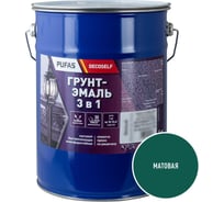 Грунт-эмаль Pufas 3 в 1 зеленая мат. Decoself 5кг тов-212134