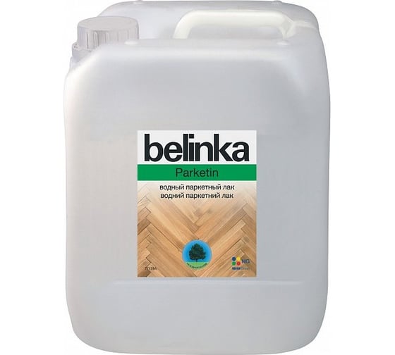Паркетный водный лак Belinka 5л глянцевый 45875