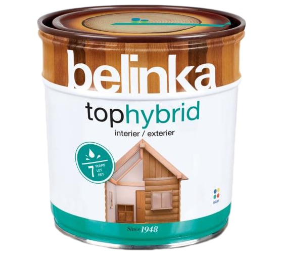 Лазурное покрытие для защиты древесины Belinka Tophybrid 2,5 л. 23-махагон 47984803 1