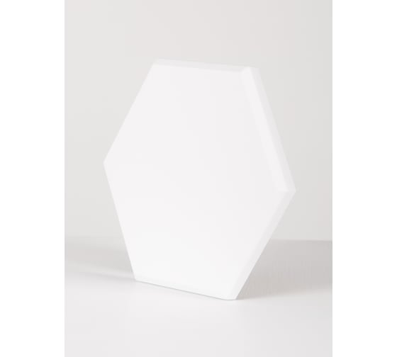 Панели декоративные стеновые Paneliavrora из лмдф в пвх пленке "Hexagon" цвет Белый 4640174740720