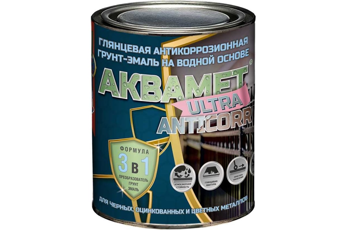 Глянцевая антикоррозионная грунт-эмаль 3в1 на водной основе Красковия ...