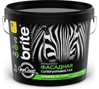 Фасадная высокоукрывистая краска BRITE PROFESSIONAL ONE COAT база А, ведро 9л О03752