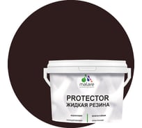 Жидкая резина MALARE универсальная резиновая краска, быстросохнущая, без запаха, полуглянцевая, коричневая, 10 кг 4610362812195