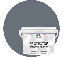 Жидкая резина MALARE универсальная резиновая краска, быстросохнущая, без запаха, полуглянцевая, мокрый асфальт, 10 кг 4610362812461