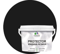 Жидкая резина MALARE универсальная резиновая краска, быстросохнущая, без запаха, полуглянцевая, черный, 10 кг 4610362813666