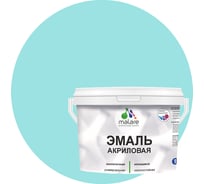 Акриловая эмаль MALARE универсальная для деревянных и минеральных поверхностей, моющаяся, аквамарин, 2 кг. ЭАКРАКВПГ0200