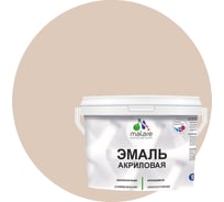 Акриловая эмаль MALARE универсальная для деревянных и минеральных поверхностей, моющаяся, абсолютный бежевый, 2 кг. ЭАКРАББПГ0200
