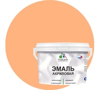 Акриловая эмаль MALARE универсальная для деревянных и минеральных поверхностей, моющаяся, свежая охра, 1 кг. ЭАКРСВЕПГ0100