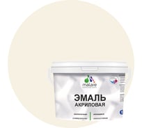 Акриловая эмаль MALARE универсальная для деревянных и минеральных поверхностей, моющаяся, парное молоко, 10 кг. ЭАКРПАМПГ1000