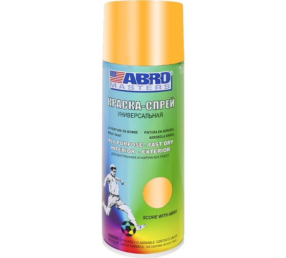 Аэрозольная краска ABRO INDUSTRIES INC Abro Masters золото 18К, 400 мл SP-030-AM 1