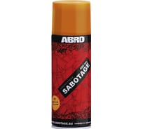Аэрозольная краска ABRO INDUSTRIES INC Abro Sabotage 014 оранжевая, 400 мл SPG-014