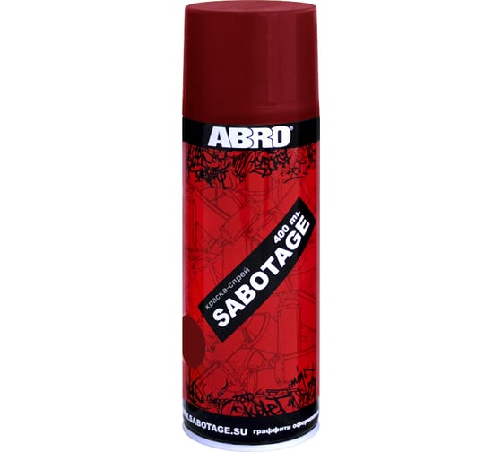 Аэрозольная краска ABRO INDUSTRIES INC Abro Sabotage 023 пунцовый, 400 мл SPG-023 1
