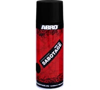 Аэрозольная краска ABRO INDUSTRIES INC Abro Sabotage 039 черная блестящая, 400 мл SPG-039