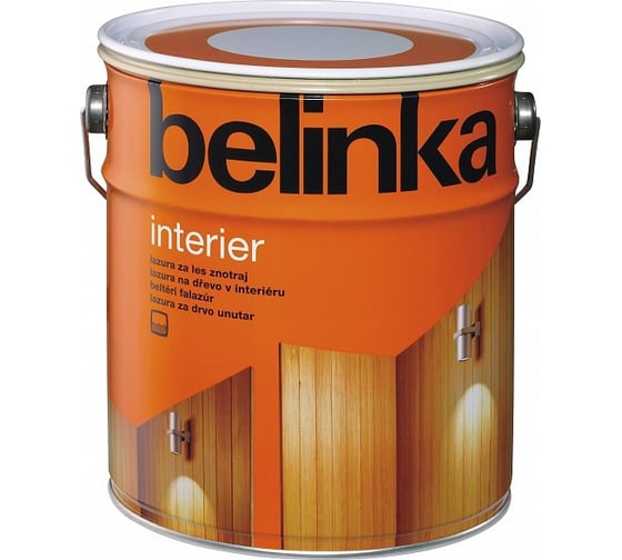 Лазурное покрытие для защиты древесины Belinka INTERIER 2,5 л, 73 сметаново-белый 30373 1