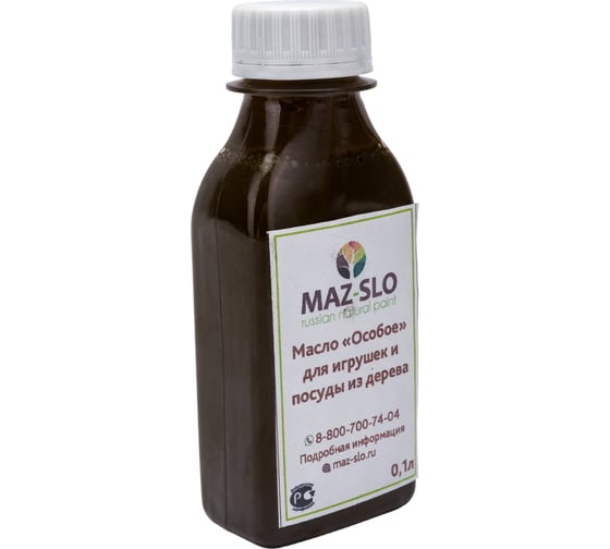 Масло для игрушек и посуды из дерева MAZ-SLO "Особое" цвет Бук, 100 мл 8064264