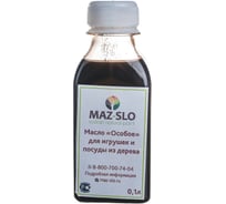 Масло для игрушек и посуды из дерева MAZ-SLO "Особое" цвет Каштан, 100 мл 8065001