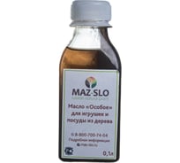 Масло для игрушек и посуды из дерева MAZ-SLO "Особое" цвет Кориандр, 100 мл 8064486