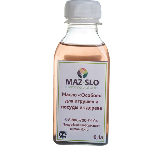 Масло для игрушек и посуды из дерева MAZ-SLO "Особое" цвет Серебро, 100 мл 8065063 1