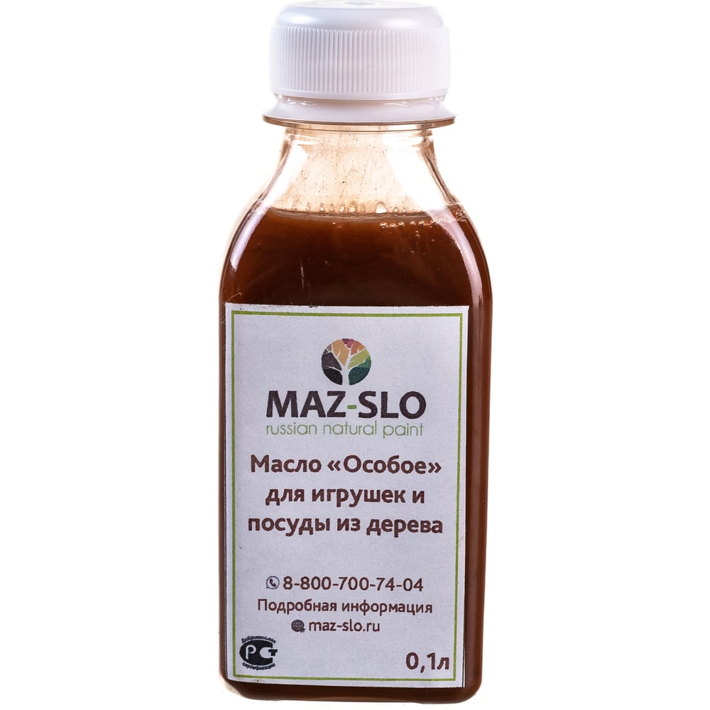 Масло для игрушек и посуды из дерева MAZ-SLO "Особое" цвет Фундук, 100 ...