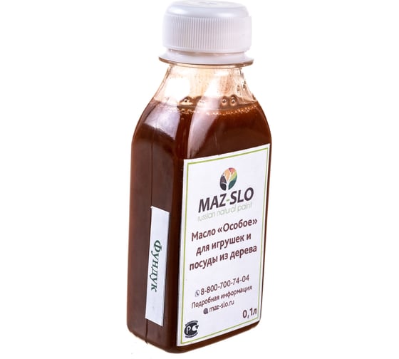 Масло для игрушек и посуды из дерева MAZ-SLO "Особое" цвет Фундук, 100 мл 8064905