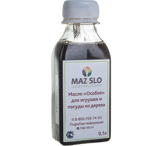 Масло для игрушек и посуды из дерева MAZ-SLO "Особое" цвет Шоколад, 100 мл 8064943
