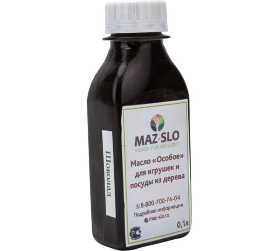 Масло для игрушек и посуды из дерева MAZ-SLO "Особое" цвет Шоколад, 100 мл 8064943