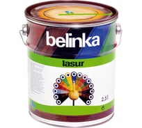Лазурное покрытие для защиты древесины Belinka LASUR 19 зеленая 2,5л 50369