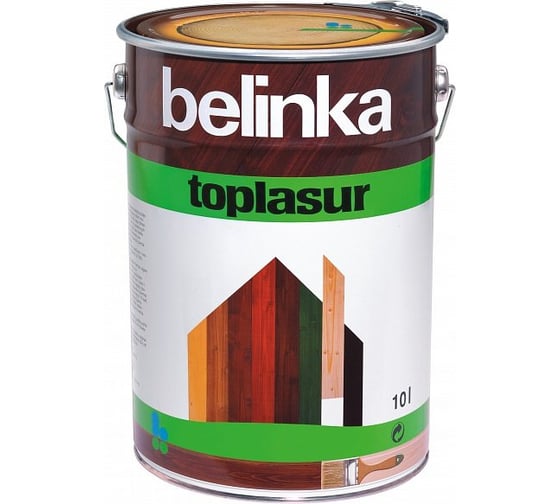Лазурное покрытие для защиты древесины Belinka TOPLASUR 17 тик 10л 51517