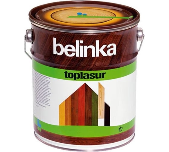 Лазурное покрытие для защиты древесины Belinka TOPLASUR 25 пиния 1л 51225 1
