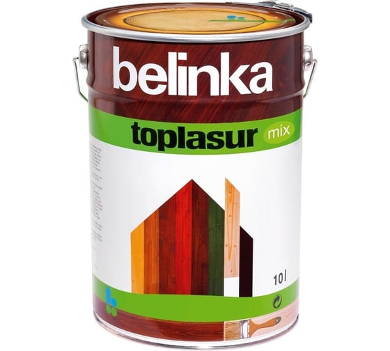 Лазурное покрытие для защиты древесины Belinka TOPLASUR MIX 10л 51560 1