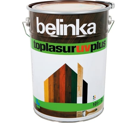 Лазурное покрытие для защиты древесины Belinka TOPLASUR UV PLUS 10л 51500
