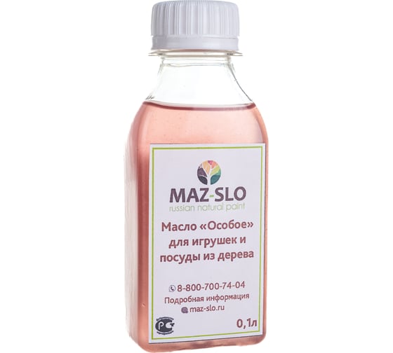 Масло для игрушек и посуды из дерева MAZ-SLO Особое бесцветное 100 мл 8064165
