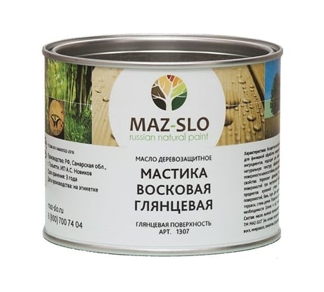 Восковая мастика MAZ-SLO глянцевая 0.5 л 8067012