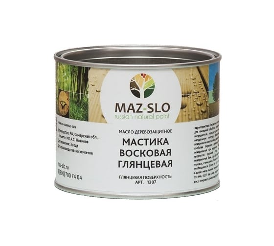 Восковая мастика MAZ-SLO глянцевая 0.5 л 8067012