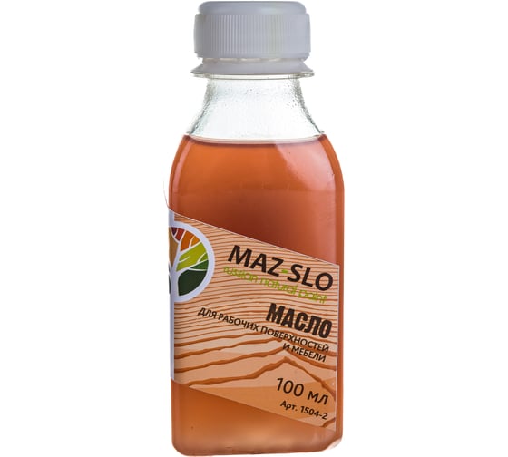 Масло для рабочих поверхностей и мебели MAZ-SLO бесцветное 100 мл 8076281 1