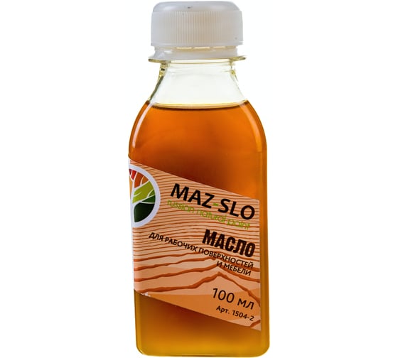 Масло для рабочих поверхностей и мебели MAZ-SLO бесцветное 100 мл 8076281
