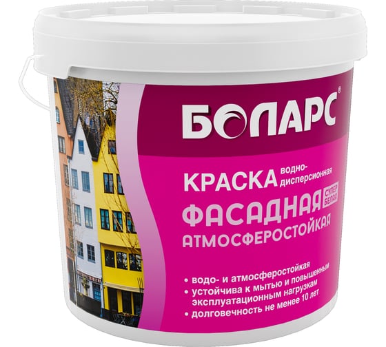 Краска БОЛАРС фасадная 2100, 7 кг 00000005603