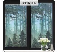 Витражная пленка для окон солнцезащитная Verol Лес самоклеющаяся матовая, 2 рулона 75x152 см ПО_0044