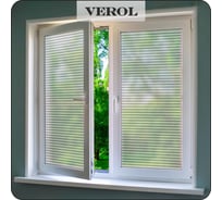 Матовая самоклеящаяся пленка на окно Verol Жалюзи витражная, 2 рулона 75x152 см ПО_0041
