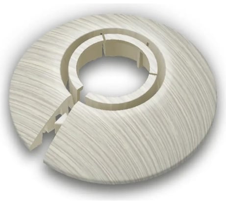 Обвод универсальный Ideal для труб Ф16-22мм (2шт. во флоупаке), 252 Ясень белый ОТ16-22-Ф2 252 ЯСН БЕЛ