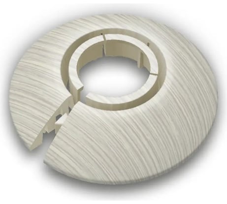 Обвод универсальный Ideal для труб Ф25-34мм (2шт. во флоупаке), 252 Ясень белый ОТ25-34-Ф2 252 ЯСН БЕЛ