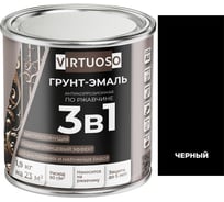 Грунт-эмаль VIRTUOSO PREMIUM 3 в 1 по ржавчине черная 1,9кг 11589280