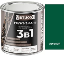 Грунт-эмаль VIRTUOSO PREMIUM 3 в 1 по ржавчине зеленая 1,9кг 11589278