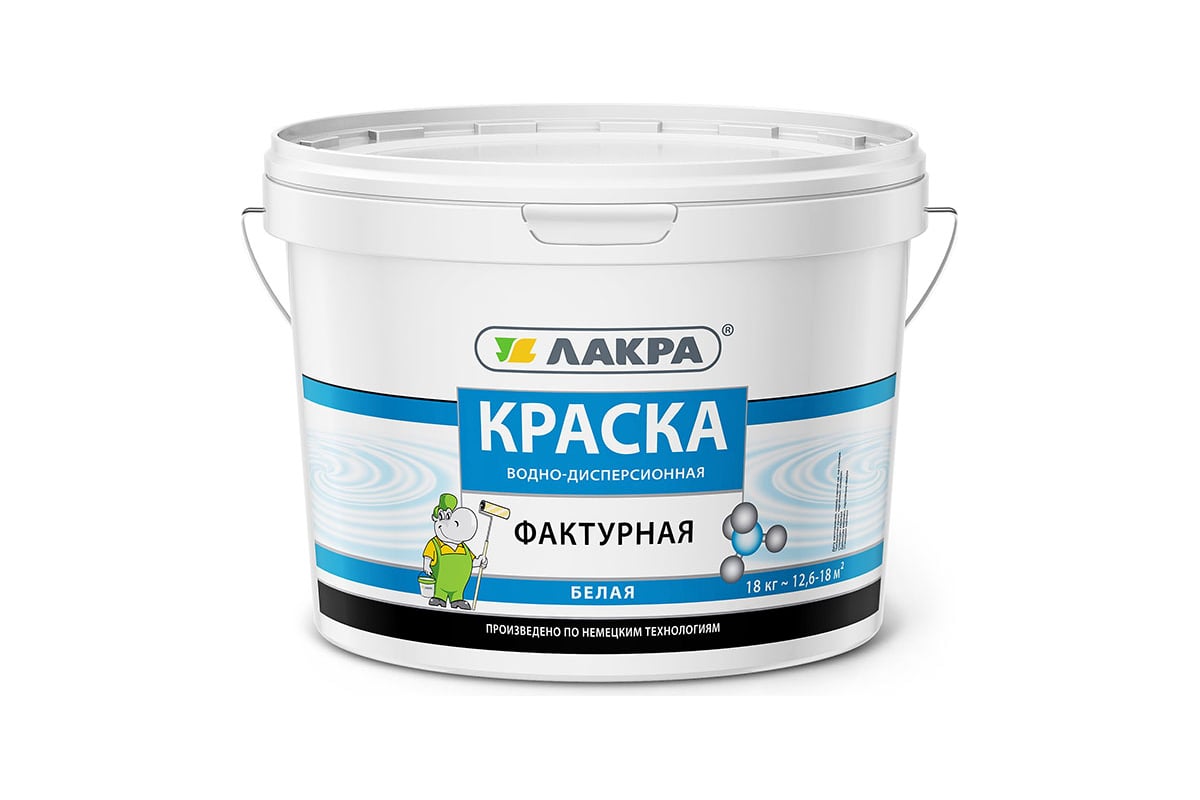 Фактурная краска Лакра белая, 18 кг 90001703281 - выгодная цена, отзывы,  характеристики, фото - купить в Москве и РФ